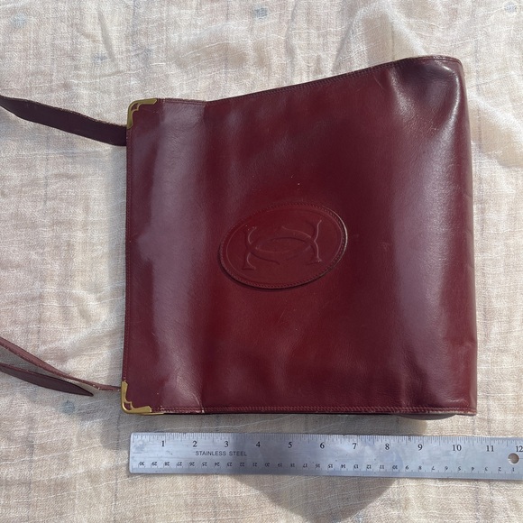Must de Cartier Shoulder Bag Purse Crossbody Leather Authentic Vintage Clutch - Picture 8 of 15